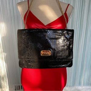 Michael Kors Black Leather Shoulder Bag